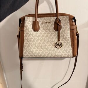 Michael Kors Tan and Cream Satchel